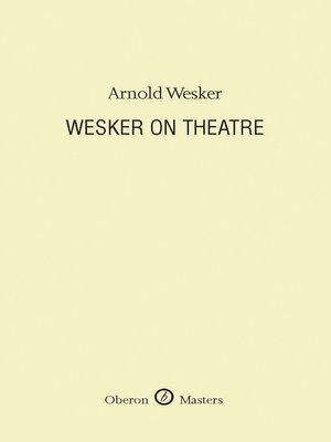 cover image of Wesker on Theatre